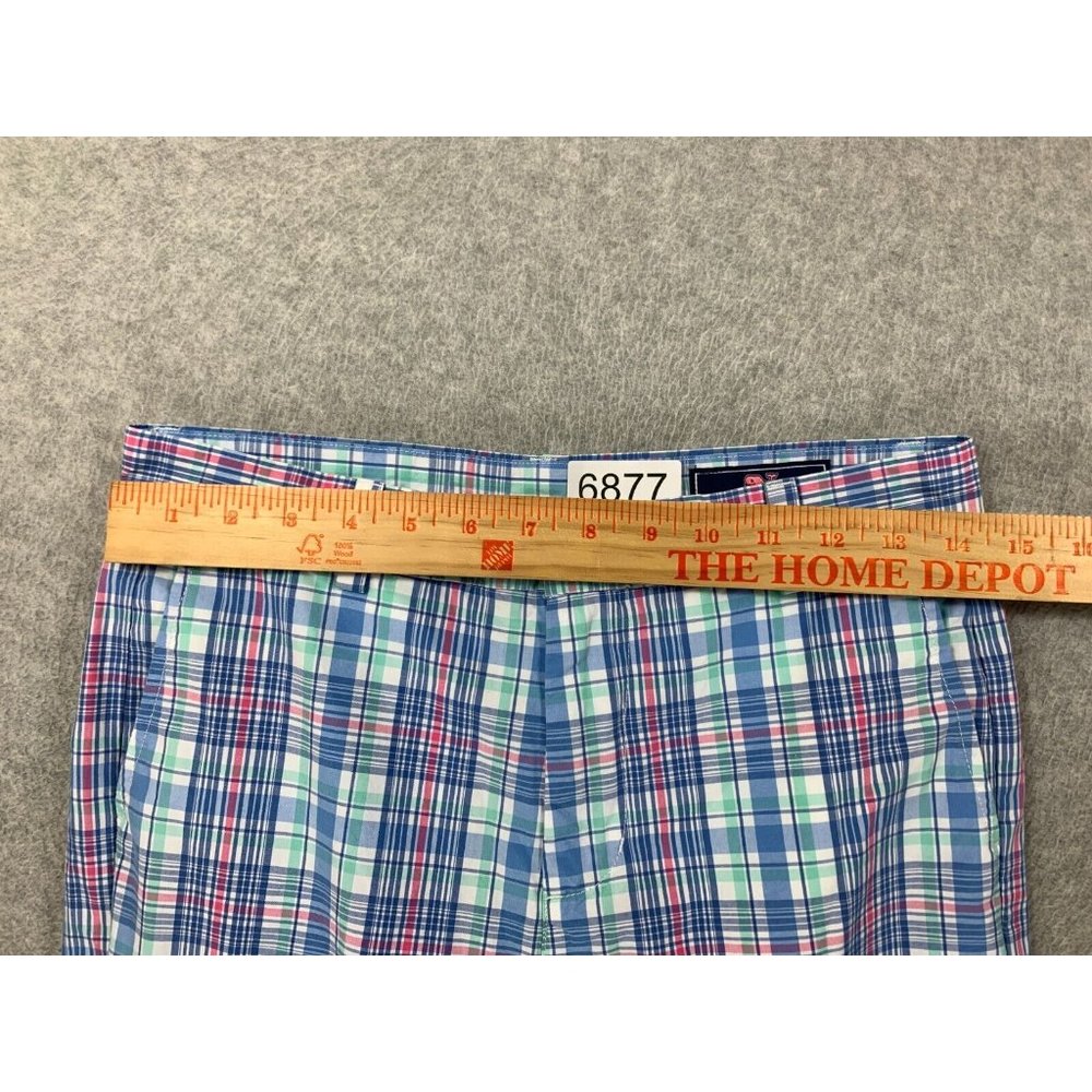 Vineyard Vines100% Cotton Plaid Casual Pants (Boy's Size 18)‎ Blue - Picture 6 of 12